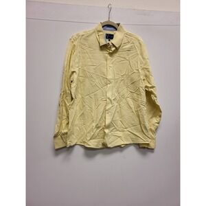 Vineyard Place XXL Shirt‎ Mens Long Sleeve Button Down Yellow Dress Casual Top